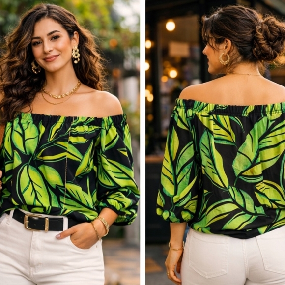 Joseph Ribkoff Off-Shoulder Top - Picture 1 of 4